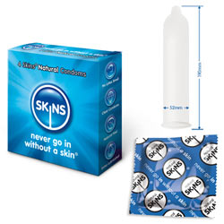 Skinn kondomer naturlig 4 Pack